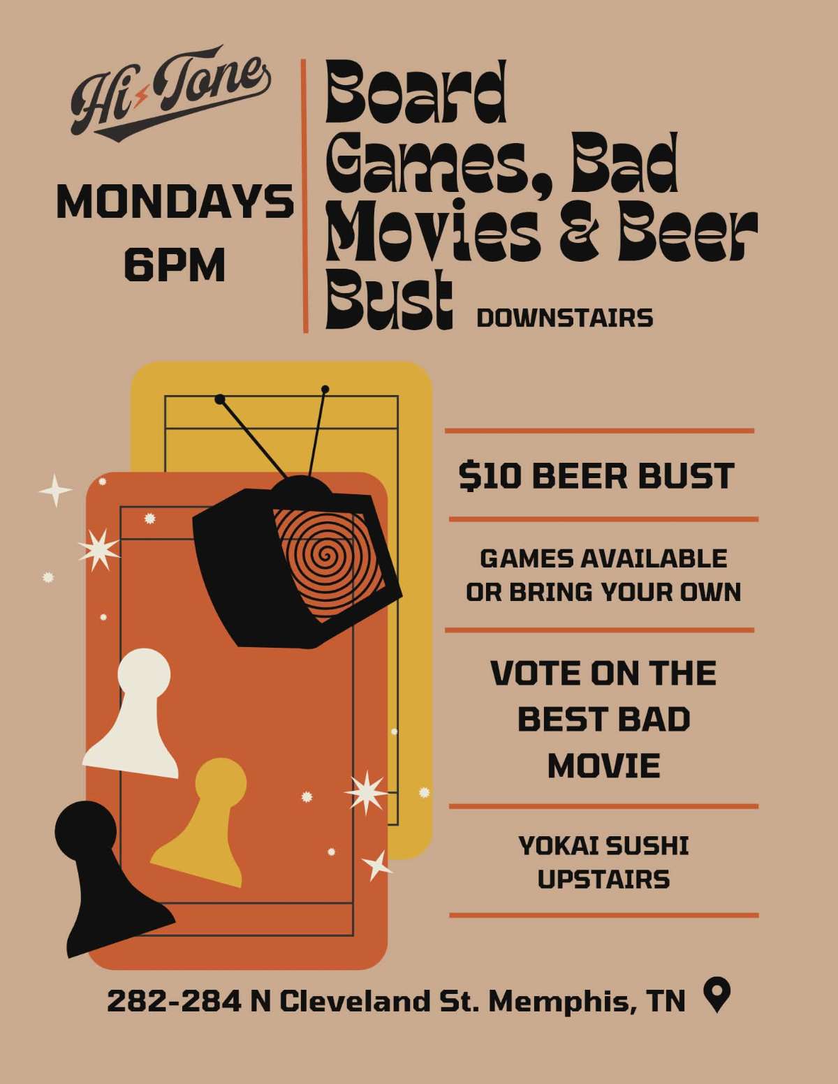 Board Games, Bad Movies & Beer Bust [Small Room-Downstairs]