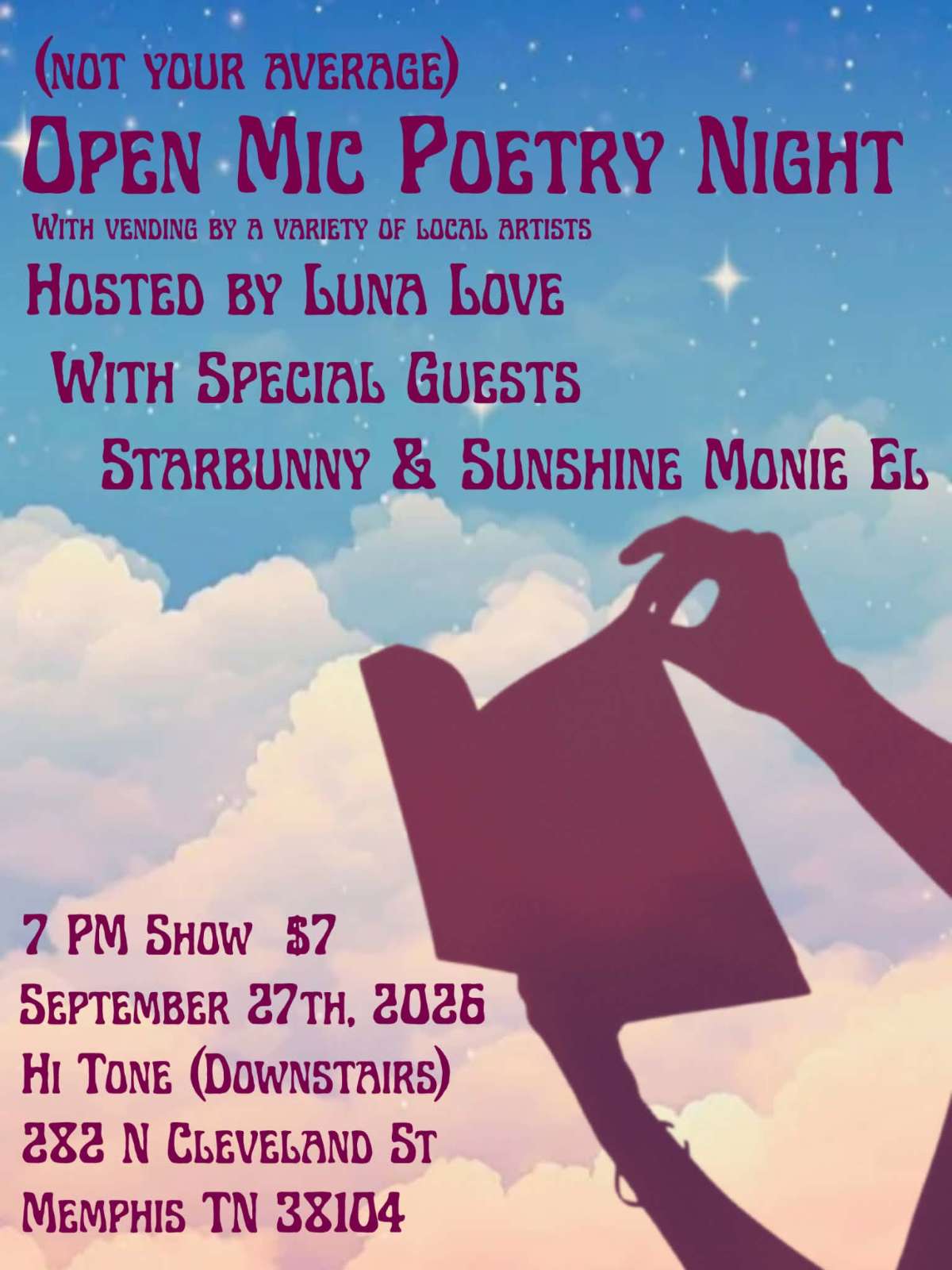 (Not Your Average) Open Mic Poetry Night [Small Room-Downstairs]