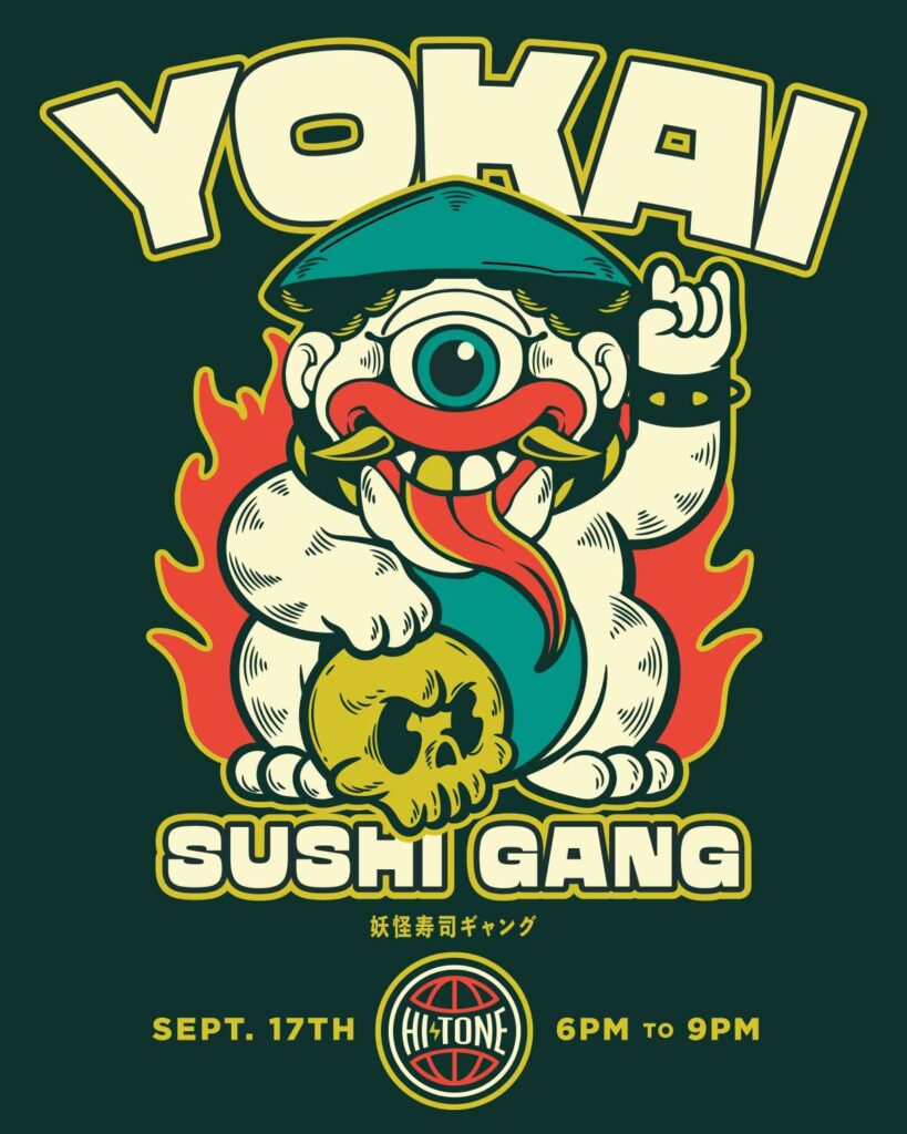 yokai sushi gang pop up no cover big room upstairs