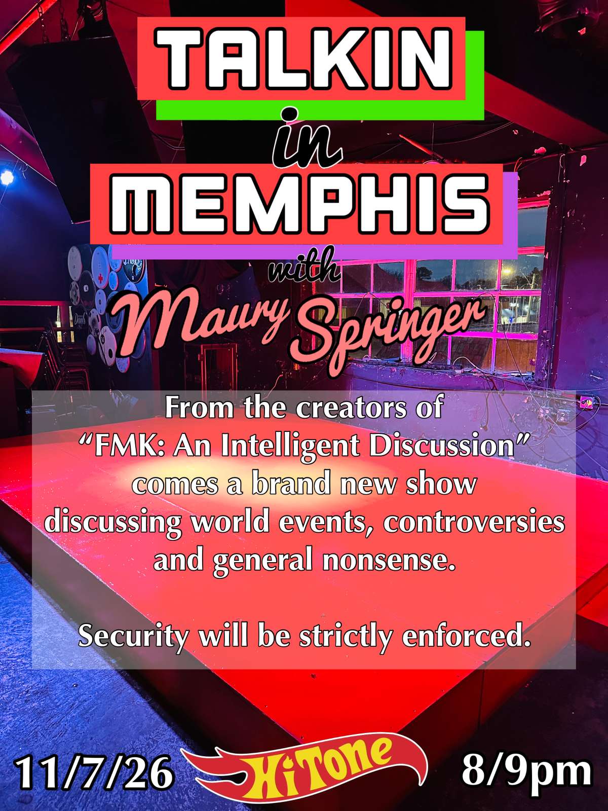 Talkin In Memphis with Maury Springer [Big Room-Upstairs]